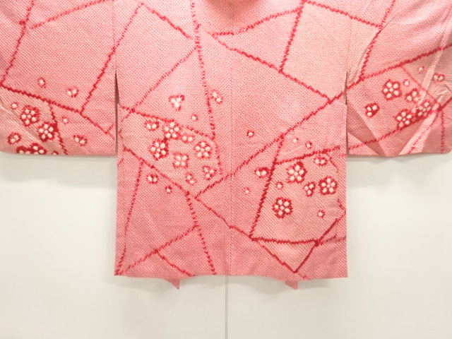 JAPANESE KIMONO / ANTIQUE HAORI / SILK / ALL SHIBORI / KIRIBAME STYLE / UME